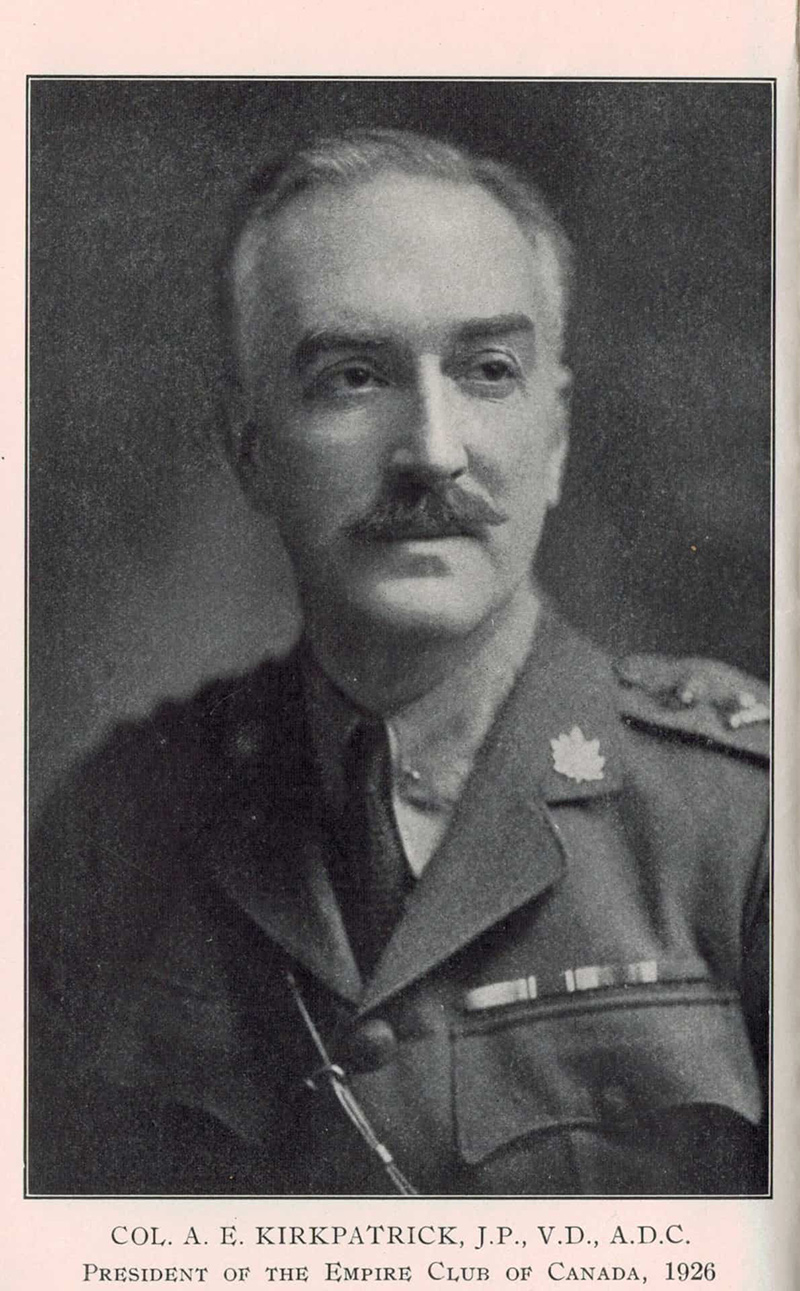 Col. A. E. Kirkpatrick, Hon. ADV, VD